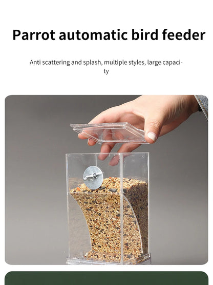 Parrot Bird FeederSpill-proof Automatic DispenserSplash-proof Outside FeederBird FeederTiger PeonyPhoenixBird Supplies