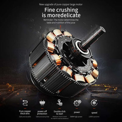 Portable Blender Mini Mixer Electric Juicer Machine Fresh Fruit Juice Blender for Travel Kitchen with 6 Blades