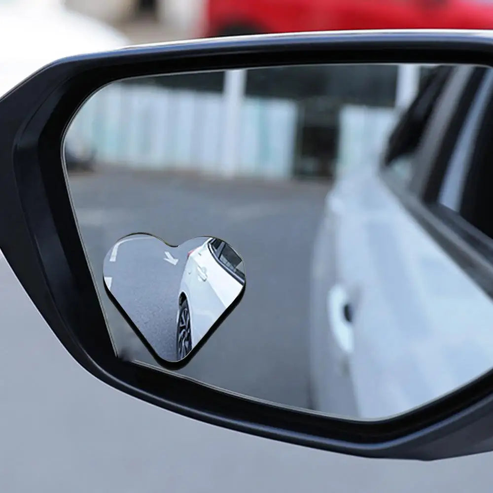 Side View Mirror for Car 1 Pair Blind Spots Mirror in Cute Heart Shape Rearview Mirror Auxiliary Car Accessories for Car SUVs