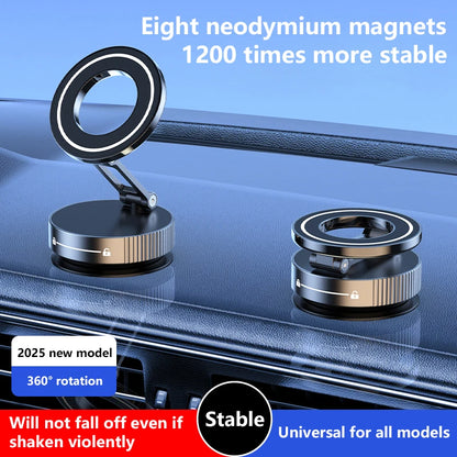 Xiaomi Car Mount Vacuum Magnetic Holder Foldable Strong Suction Stand For Cell Phone For iphone 16 15 12 13 14 Live Streaming