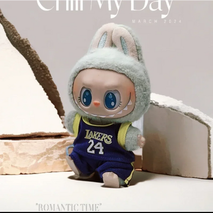 Labuibu Only Selling Clothes 17cm First Second Generation Labubu Basketball Clothes Cute Doll Decoration Handmade Doll Clothes