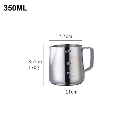 350/550ML Coffee Latte Milk Frothing Jug Milk Frother Pitcher Stainless Steel Jug Espresso Barista Pitcher Milk Pot With Scale