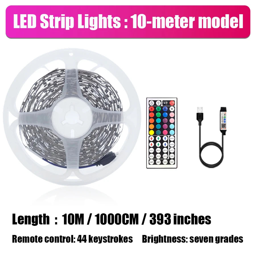 Smart LED Strip Lights, with Wireless Infrared Remote Control, Color Changing & Music Sync with App Control and Remote, USB Powe