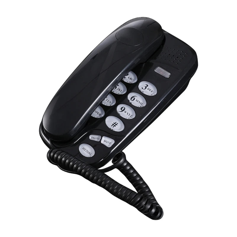 KXT-580 Wall-Mounted Telephone Wall Phone Fixed Landline Wall Hanging Telephones with Call Light Redial for Home Office
