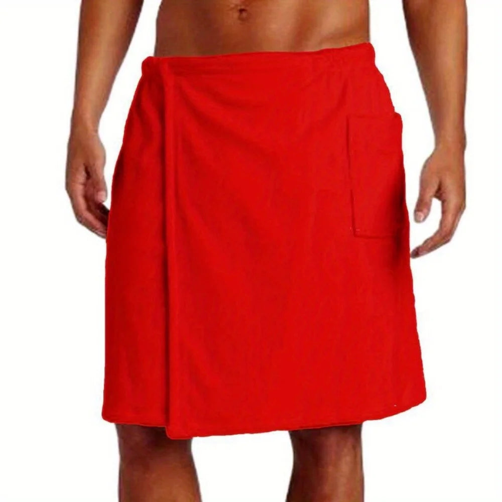 Bath Towels Beach Towels Men's Wearable Bath Towels Bathroom Shower Room Bathrobes with Pockets