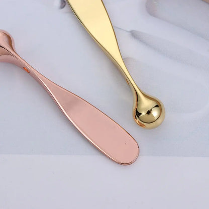 Anti Wrinkle Eye Cream Spoon Applicator Tool Mixing Spatulas Metal Face Mask Spoon Sticks Eye Cream Massage Sticks Beauty Scoop