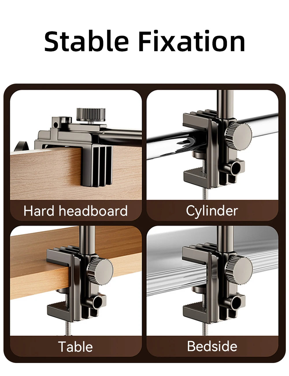 Tablet Holder iPad Desk Stand for 4~13In Phone Tablet with 360° Adjustable Foldable Metal Arm Tablet Bracket Holder