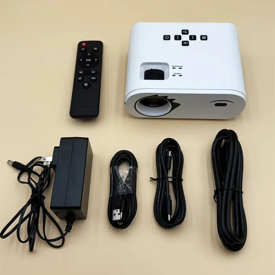 Upgraded 5G WiFi Bluetooth Projector Native1080P Video Projector with USB-C Power Bank Compatibility Home Theater Mini Projector