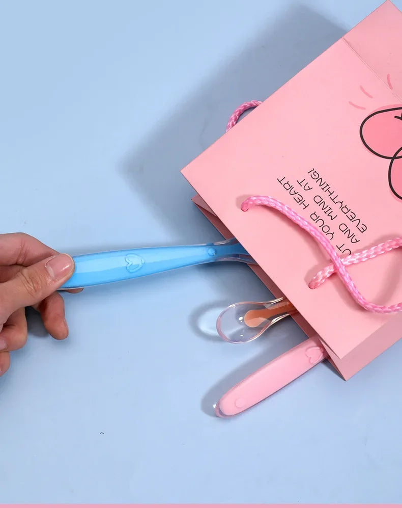 1pcs Soft Silicone Spoon Set Baby Stars Tableware Learning Training Spoon Children's Feeding Reborn Silicone Safe Utensils