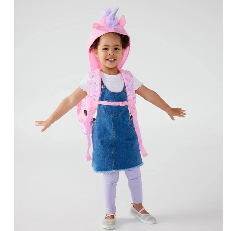 Australian Smiggle Backpack Pink And White Unicorn Student Stationery Backpack Lunch Bag Water Cup Student Gift