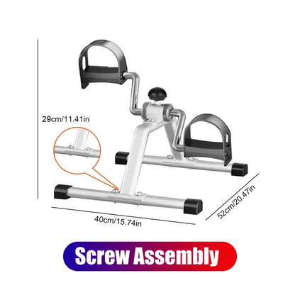Portable Pedal Exerciser Mini Exercise Bicycle Adjustable Resistance Home Bike Trainer Indoor Under Desk Leg Rehabilitation
