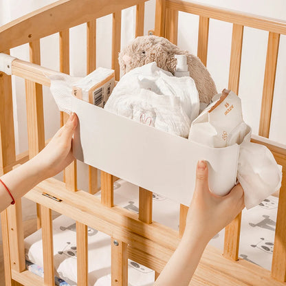 Bedside Plastic Storage Caddy with Removable Hook Hanging Basket Sundries Organizer Box Holder Shelf for Dorm Room