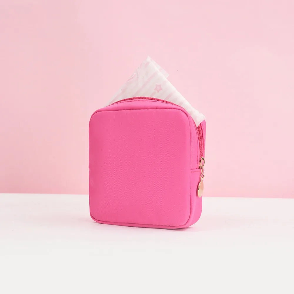 Fashion Multicolor Sanitary Pad Bags Home Organization Portable Pad Pouch Makeup Bags