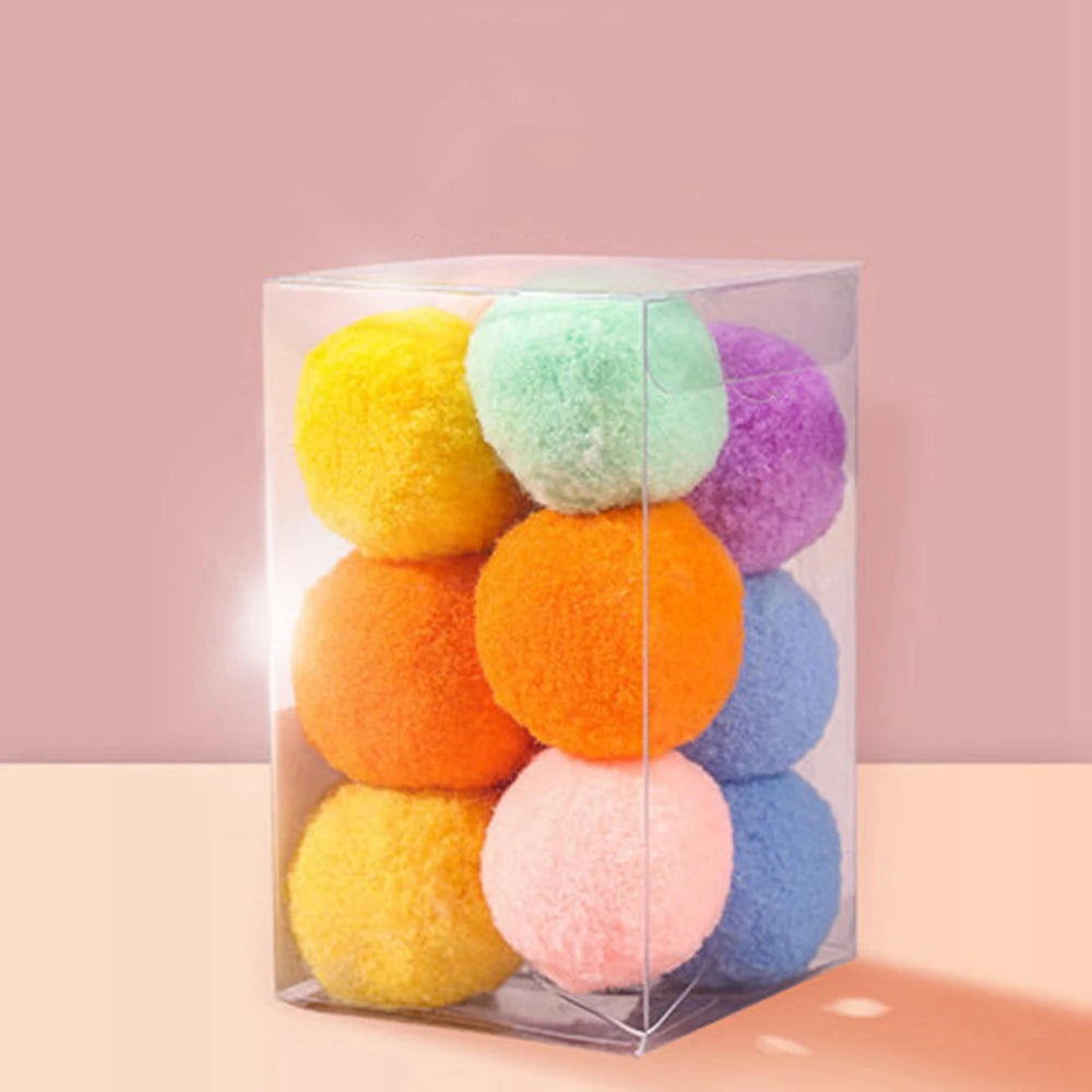 Interactive Wool Felt Ball Toys for Cats Kittens Funny Adorable Colorful Toy Soft Felted Fabric Balls Unique for Cat Dog Playing