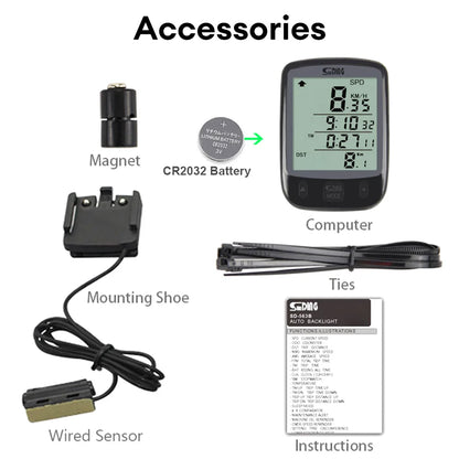 Cycling Computer Waterproof Bicycle Odometer Digital LCD Display Wired Cycling Computer Speed Calorie Test Cycling Computer