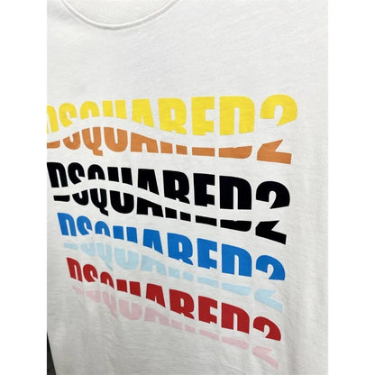 Trendy short-sleeved T-shirts for men and womenwith colorful letter printsare fashionabletrendycasual and comfortable tops