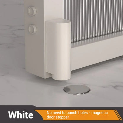 Stainless Steel Magnetic Door Stopper, Gray Black Nail Free Door Base, Door Hardware Door Close Prevention Door Stop Door Closer