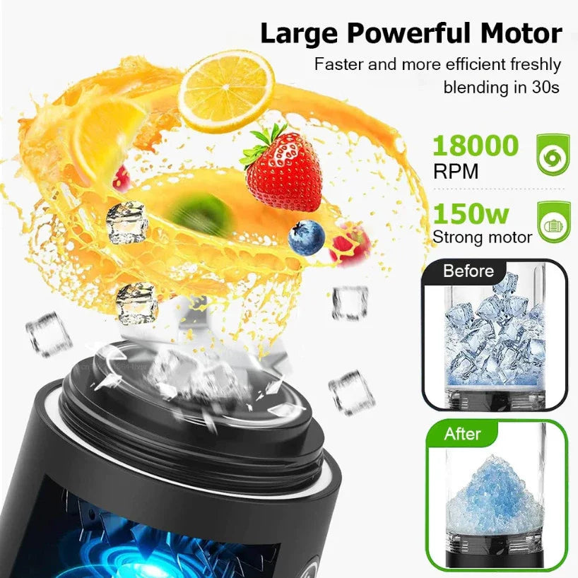 Portable Blender Electric Juicer 600ML Fruit Mixers 2000mAh USB Rechargeable Smoothie Mini Blender Multifunction Juice Maker