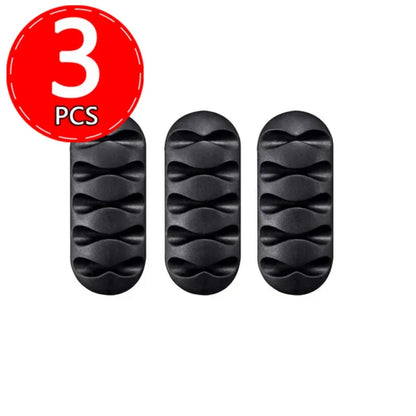 Cable Clip Adhesive Silicone Cable Holders Organizer Desk Cable Management Clips Wire Cord Holder In Office Home Car
