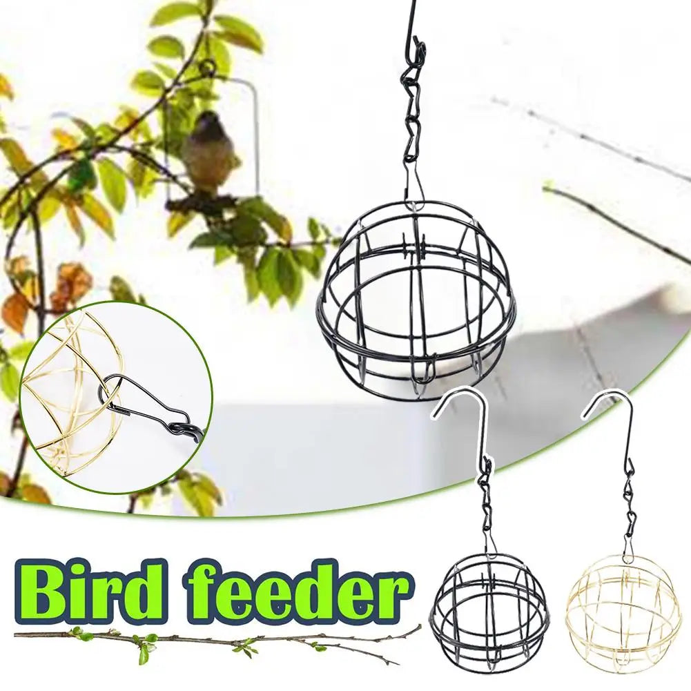 Hanging Bird Feeder Suet Ball Feeder Bird Suet Balls Holder For Bird Feeding Metal Bird Feeder Fat Ball Energy Bird Feeders