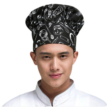 Professional Stretchy Adjustable Men Cap Kitchen Cook Baker Catering Chef Hat