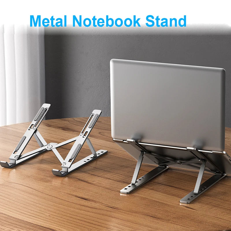 Foldable Metal Laptop Stand Adjustable Notebook Stand Laptop Holder Tablet Stand Computer Desktop Stand Laptop Accessories ﻿