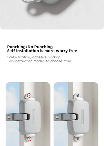 AIBEDILA Window safety door lock buckle childen protection high-rise anti fall windproof fixed limiter for window opening