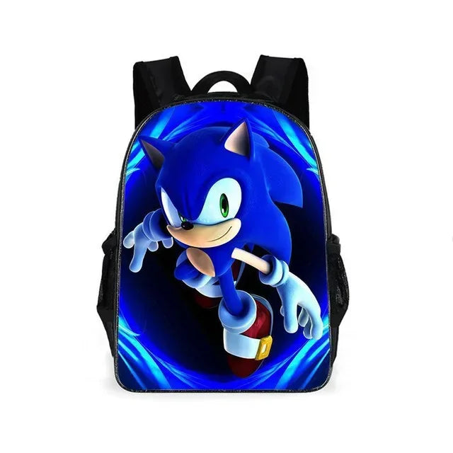 HOT 3PC-SET Sonic Backpack Primary and Secondary School School Bags  Anime Cartoon School Bags Best Gifts for Kids Mochila