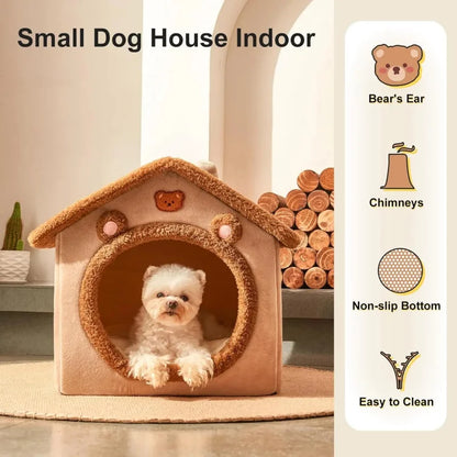 New Foldable Pet House Removable Washable Cat House Puppy Cave Sofa Pet Bed House For Extra Small Dogs And Small And Medium Cats