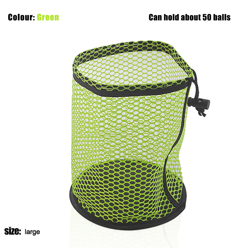 Portable Multipurpose Sports Mesh Net Bag Golf Ball Organizer Bag Drawstring Pouch Golf Sports Supplies Can hold 12/25/50 Balls