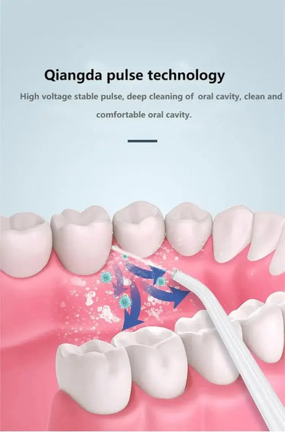 Hqd Portable Household Electric Tooth Washer Teeth Cleaning Oral Care No Harm to Teeth Dental Rechargeable Teeth Whitening