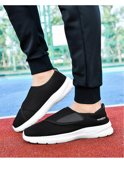 Diabetic Shoes for Men Wide Width Walking Shoes Slip-On Orthopedic Shoes for Swollen Feet Foot Pain Relief Cushion Sneakers