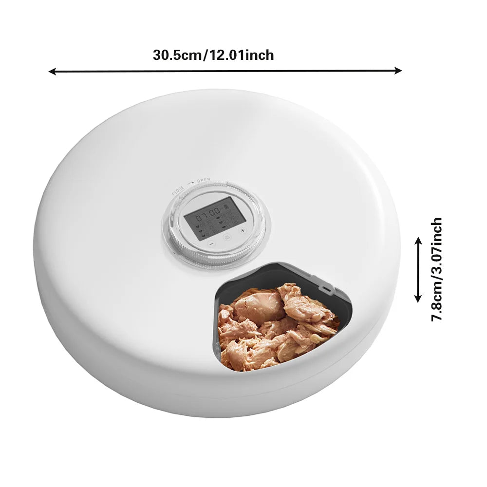 Smart Automatic Pet Feeder Wet Dry Food Dispenser 6 Meals Smart Cat Feeder Kibble Dispenser For Cat Dog Pets Supply Bowl
