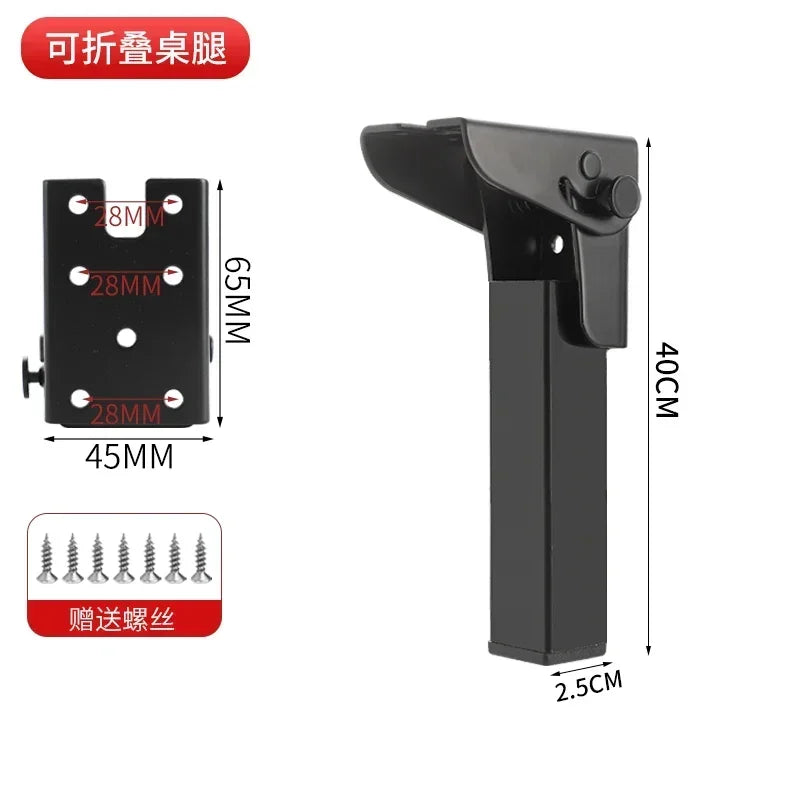 Foldable Table Leg Supports Thickened Sturdy Bases Anti-Slip Wear-Resistant Silent Foot Pads Heavy-Duty Aluminum Alloy  Design