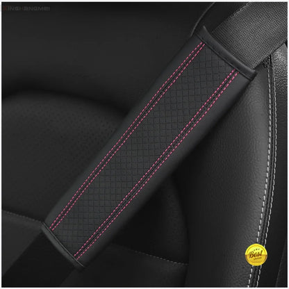Car accessories seat belt PU Leather Safety Belt Shoulder Cover Breathable Protection Seat Belt Padding Pad Auto Interior Access