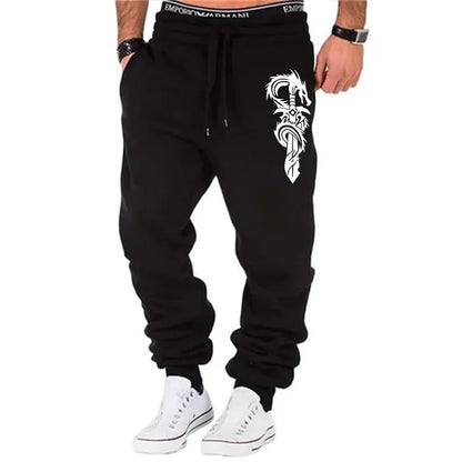Sword Dragon Killer Printed Trousers Sweatpants Casual Athletic Fitness Joggers