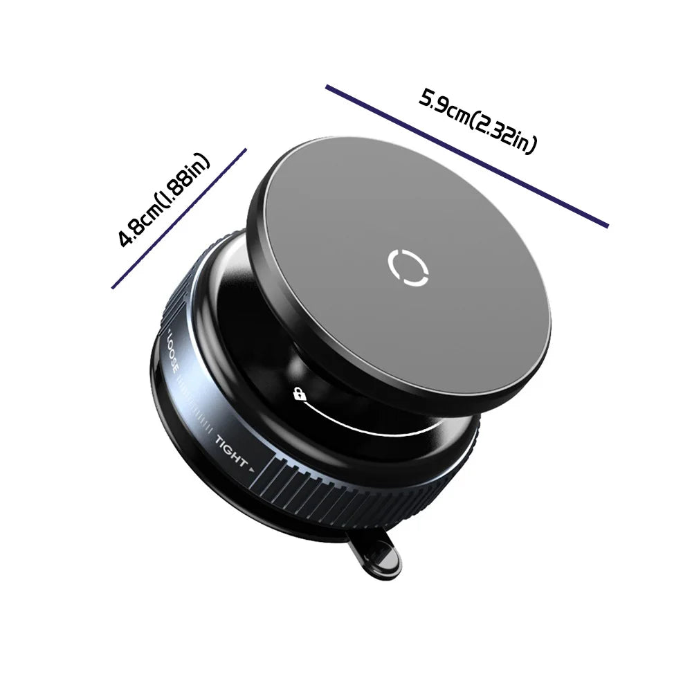 Car Phone Holder Magnetic Mount 360° Rotating Vacuum Adsorption Strong Magnet For iPhone 12 13 14 15 Pro Max