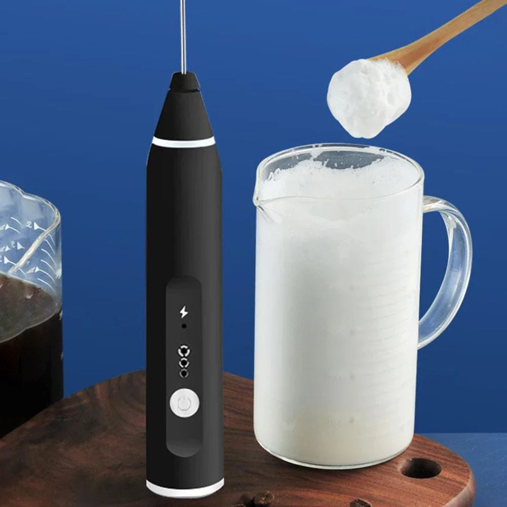 Handheld Egg Beater Mixer Drink Blender with 3 Modes 3 Whisk USB Charger Bubble Maker Coffee Foamer USB Electric Milk Frother