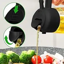 1-2PCS 2in1 Olive Oil Dispenser Bottle 500ml Plastic Oil Sprayer Cooking Oil Spray Tank BBQ Baking Picnic Kitchen Tools for Home