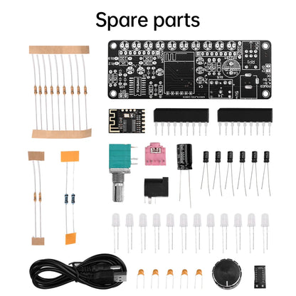 DC5V 5W PAM8406 Speaker Amplifier Board Module Kit Dual Channel Stereo Sound Cord Bt Level Indicator Light Diy kit