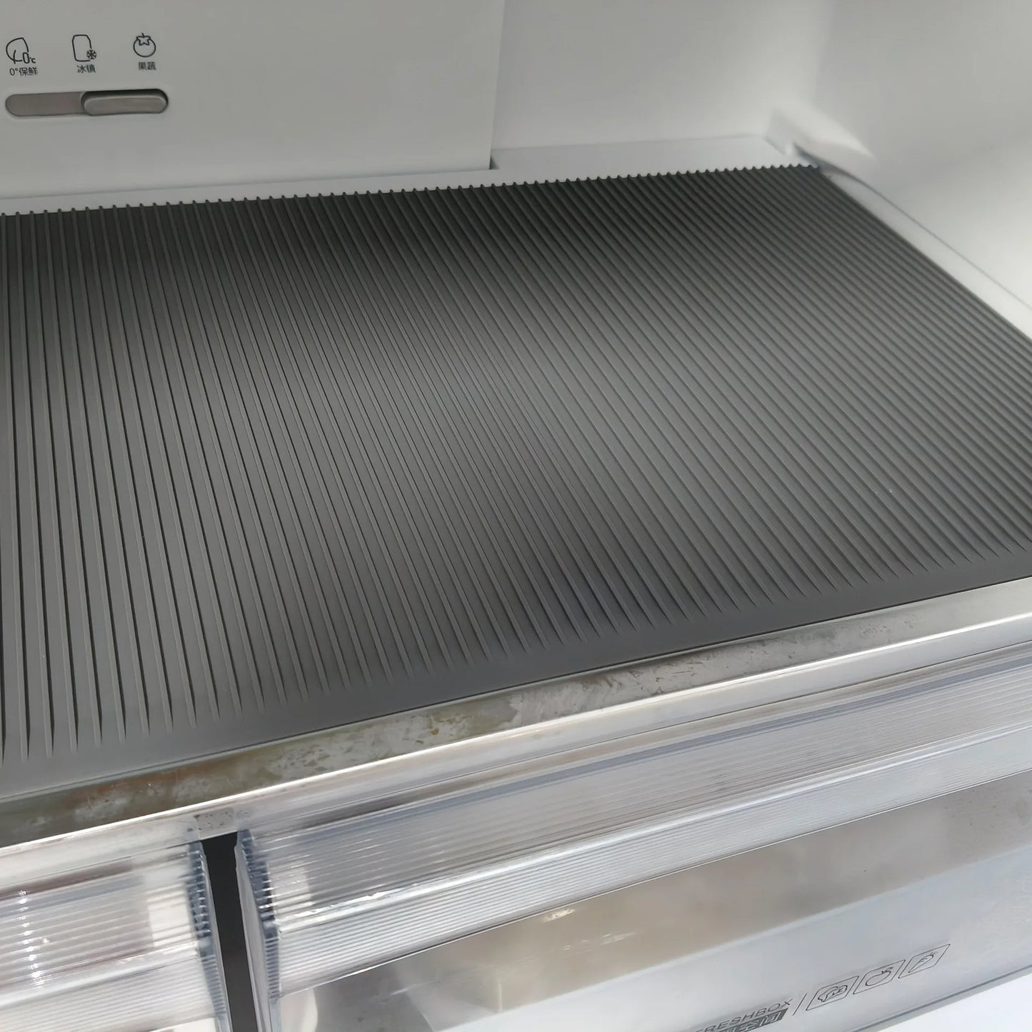 Silicone Refrigerator Liner Square Drawer Mat anti-slip Anti-mildew Refrigerator Compartment Protection Cuttable Mat