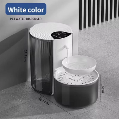 HHO-3L Wireless Pet Water Fountain Rechargeable Dump Water Feeder Timed Smart No Filter Required