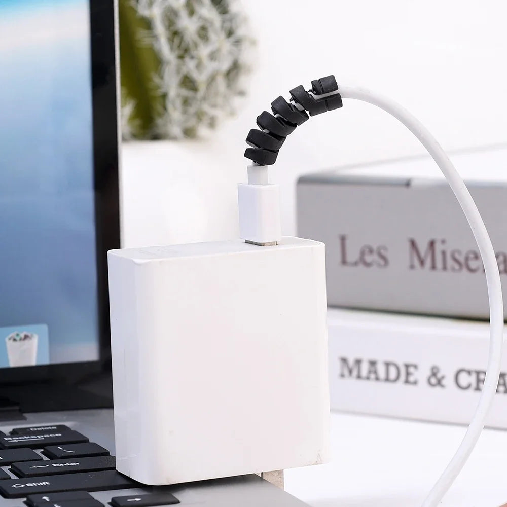Cable Winder Organizer Data Line Protector Spiral Winder Wire Management Cord Organizers for Earphone Phone Charge Lines Winder
