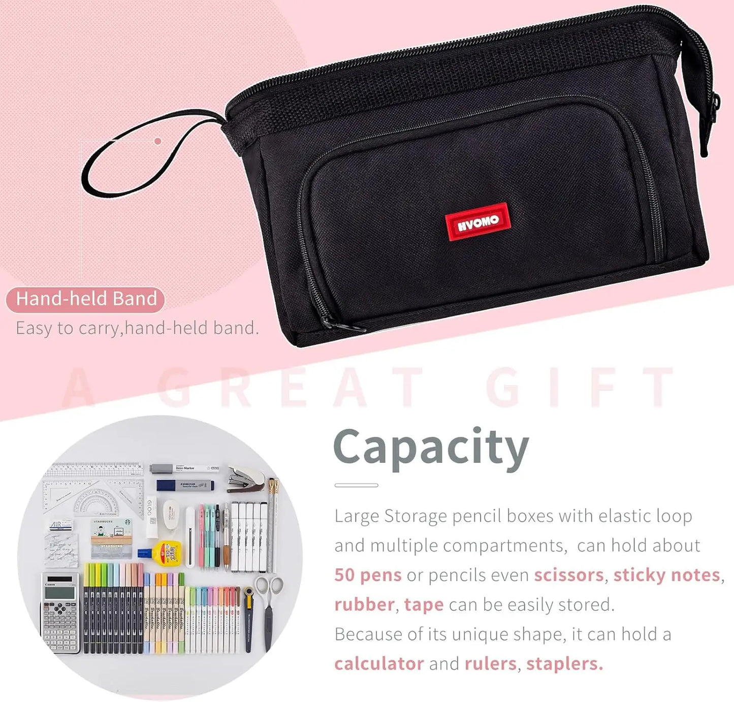 Super Large Capacity Pencil Case School Acsesories Pen Bag Student Box Back to School Office Supplies Statioenry Accessories