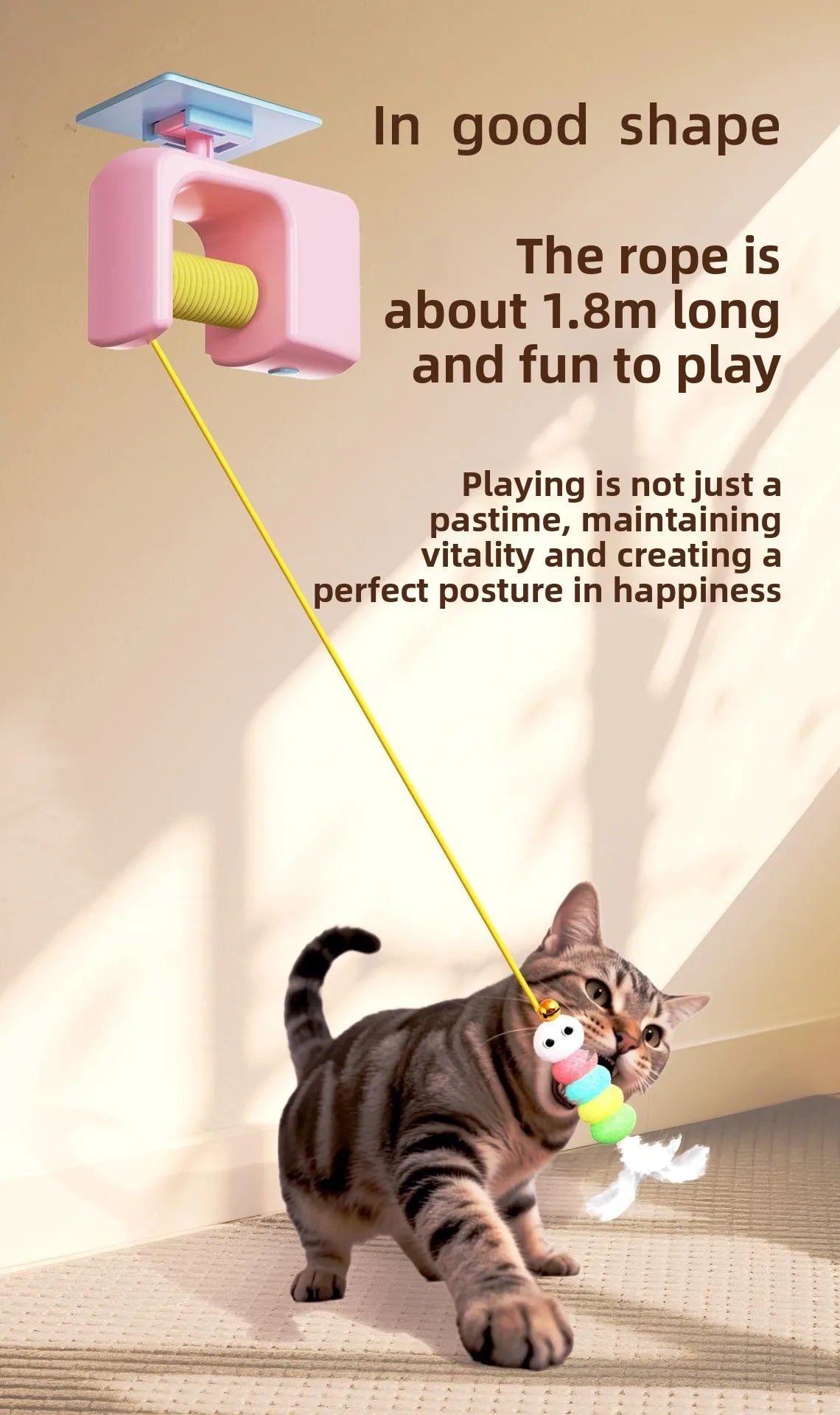 Cat Yo-Yo Electric Smart Door Hanging Toy Cat Toy Self-entertainment and Fun Cat Amusement Artifact
