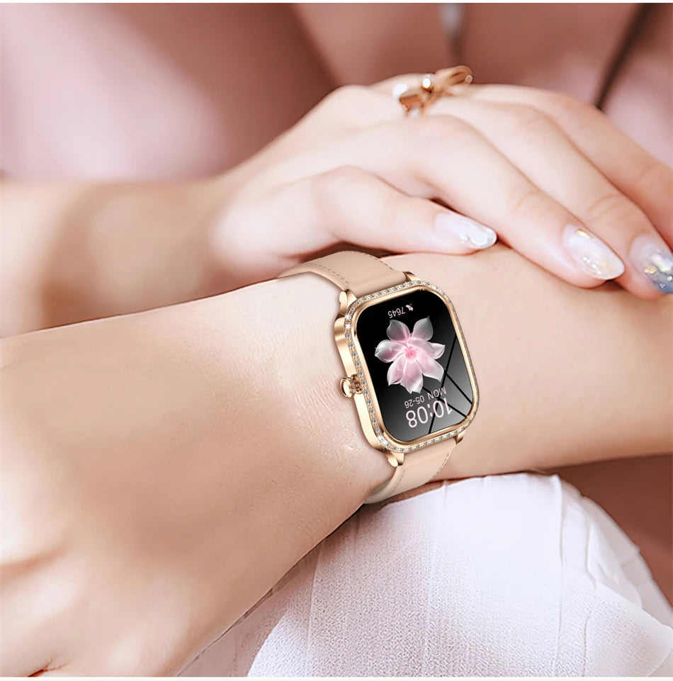 LIGE Fashion Ladies Smartwatch Women's Health Bluetooth Call Waterproof Watches Health Sports Best Friend's Smartwatch Adult