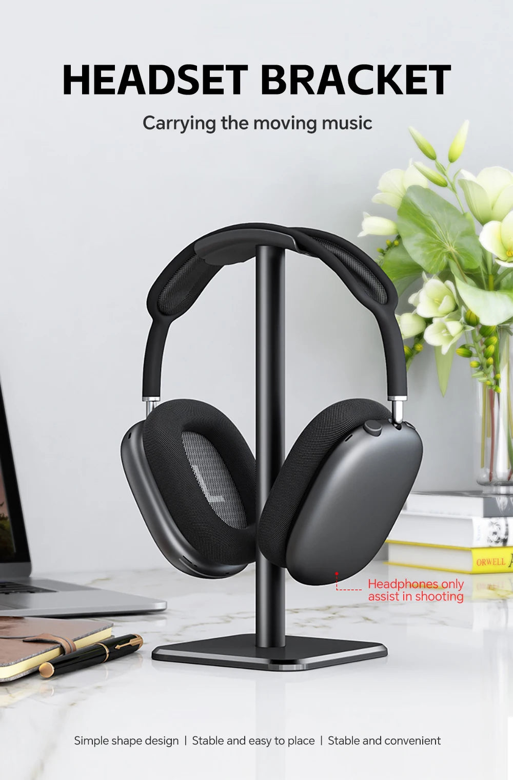 Headset Holder Creative Hanging Headset Stand Headset Holder Computer Multifunctional Bracket Black Bracket