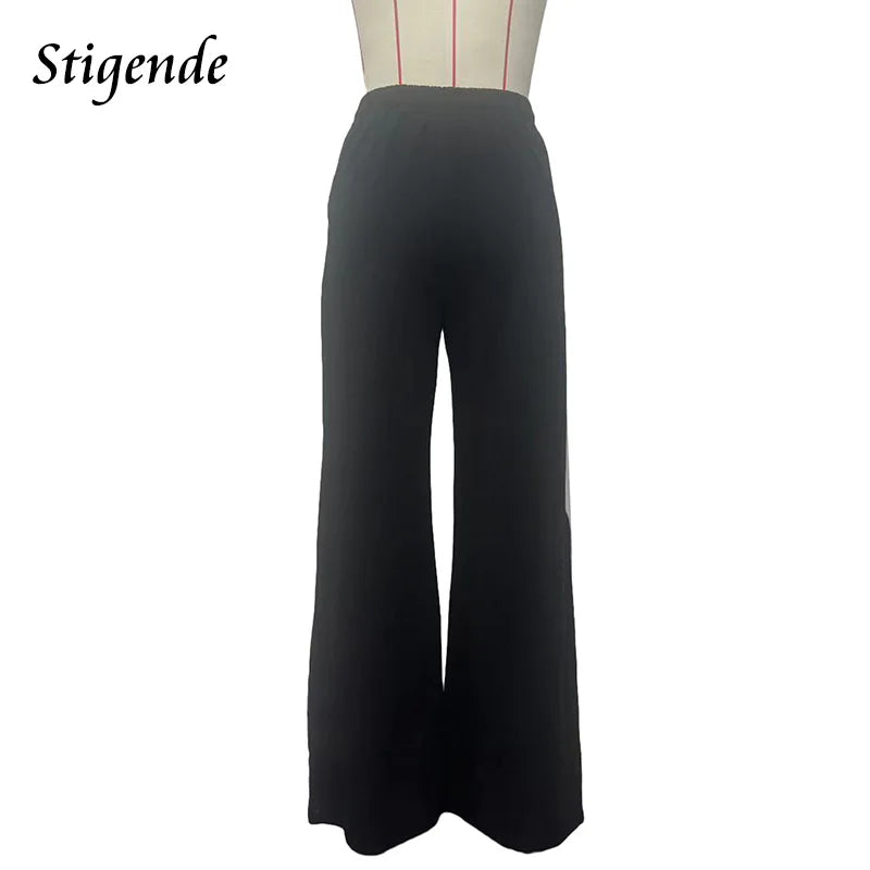 Stigende Wide Leg Joggers Sweatpants Women Drawstring Loose Palazzo Pants