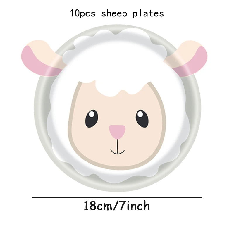 Farm Birthday Party Supplies Animal Farm Paper Plate Pig Sheep Chicken Horses Cows Shape Dinnerware Farm Animal Party Decoration
