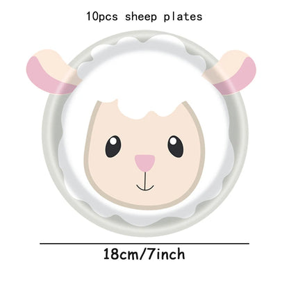Farm Birthday Party Supplies Animal Farm Paper Plate Pig Sheep Chicken Horses Cows Shape Dinnerware Farm Animal Party Decoration